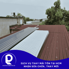 TDịch vụ thay mái tôn tại HCM nhanh chóng - uy tín