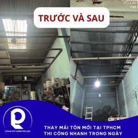TThay mái tôn mới tại TPHCM – Thi công nhanh trong ngày