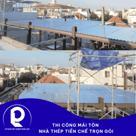 TThi công mái tôn nhà thép tiền chế trọn gói khung thép