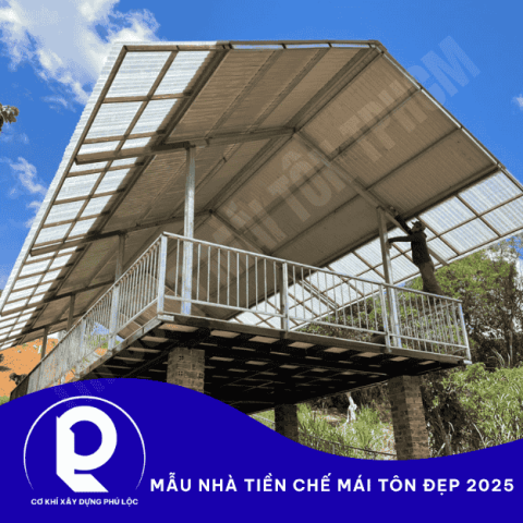 Mẫu Nhà Tiền Chế Mái Tôn Đẹp 2025 | Cơ Khí Xây Dựng Phú Lộc