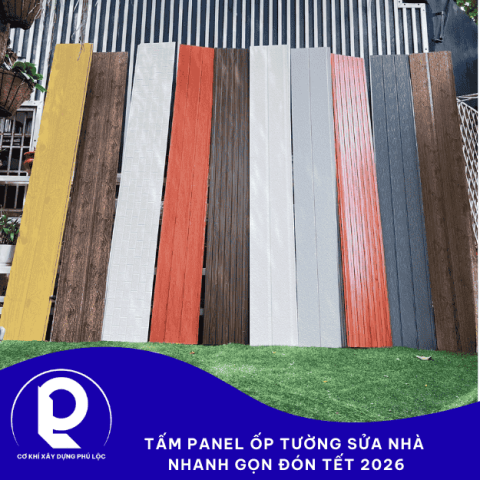 Xu hướng chọn tấm panel ốp tường sửa nhà nhanh gọn đón Tết 2026